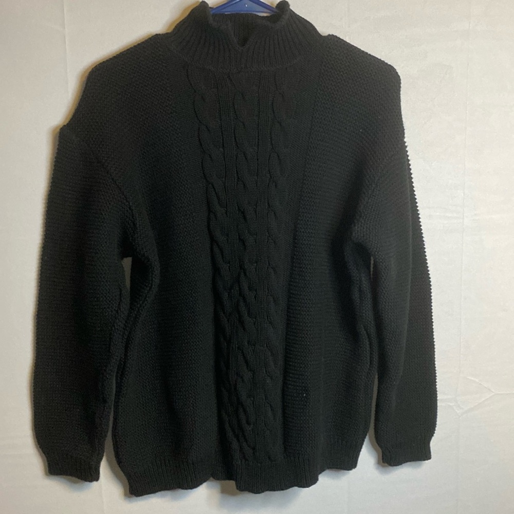 Black turtleneck sweater
